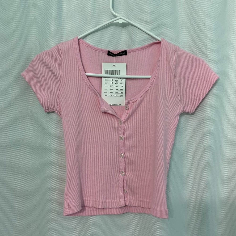 NWT brandy melville pink zelly top
